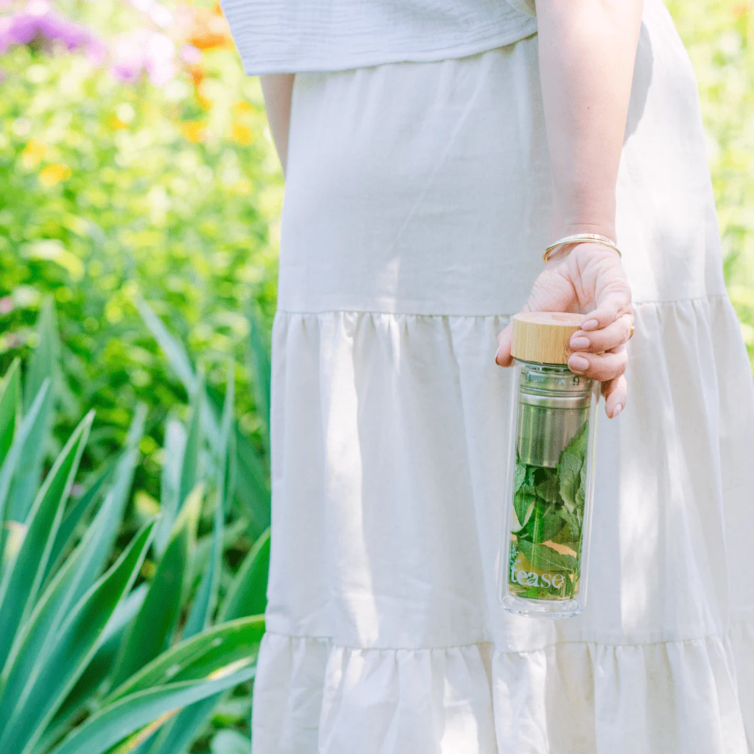 3 in 1 Sustainable Glass and Bamboo Tea Tumbler - Image 6