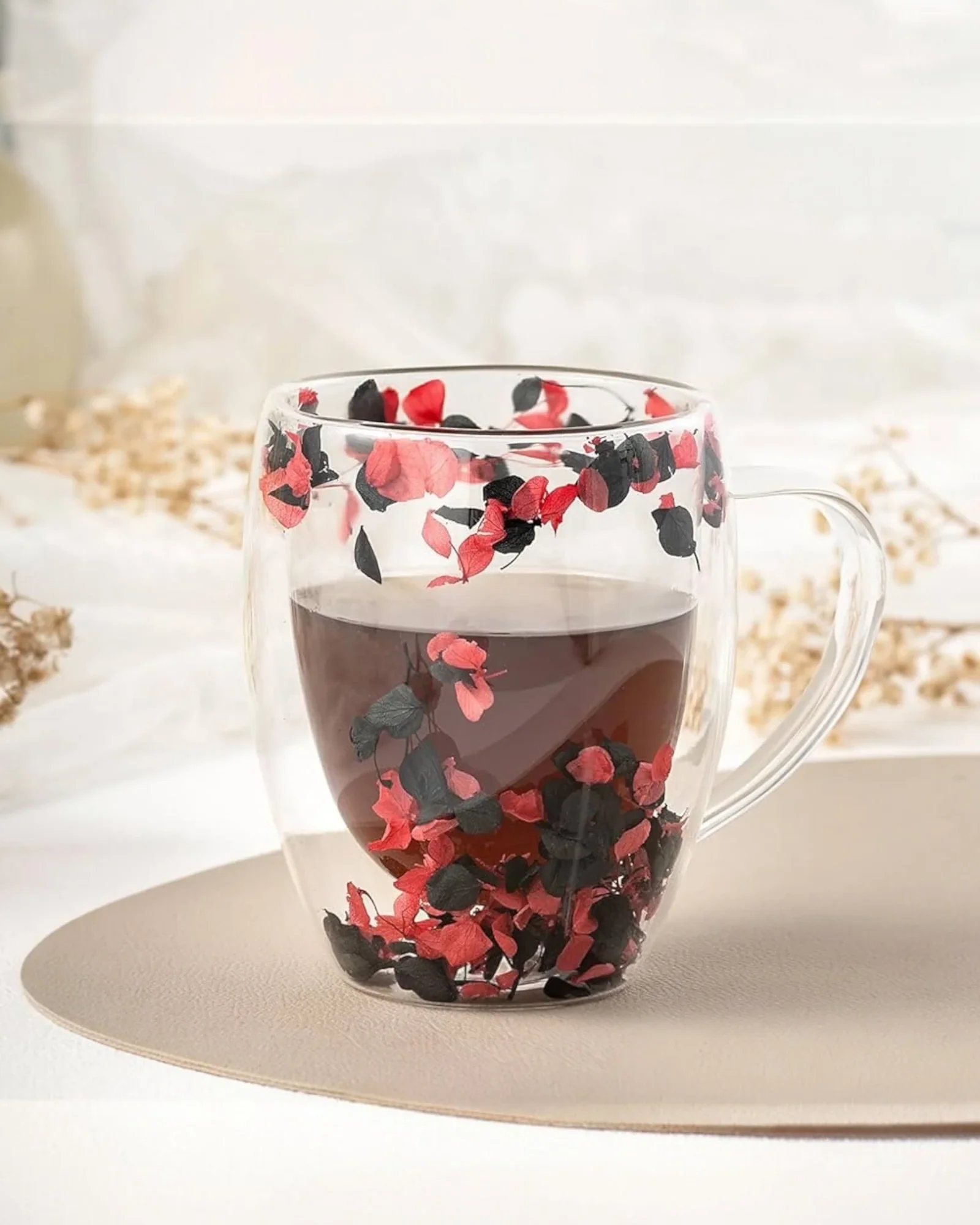 Floral Glass Tea Perfect Tea Mug - Image 3
